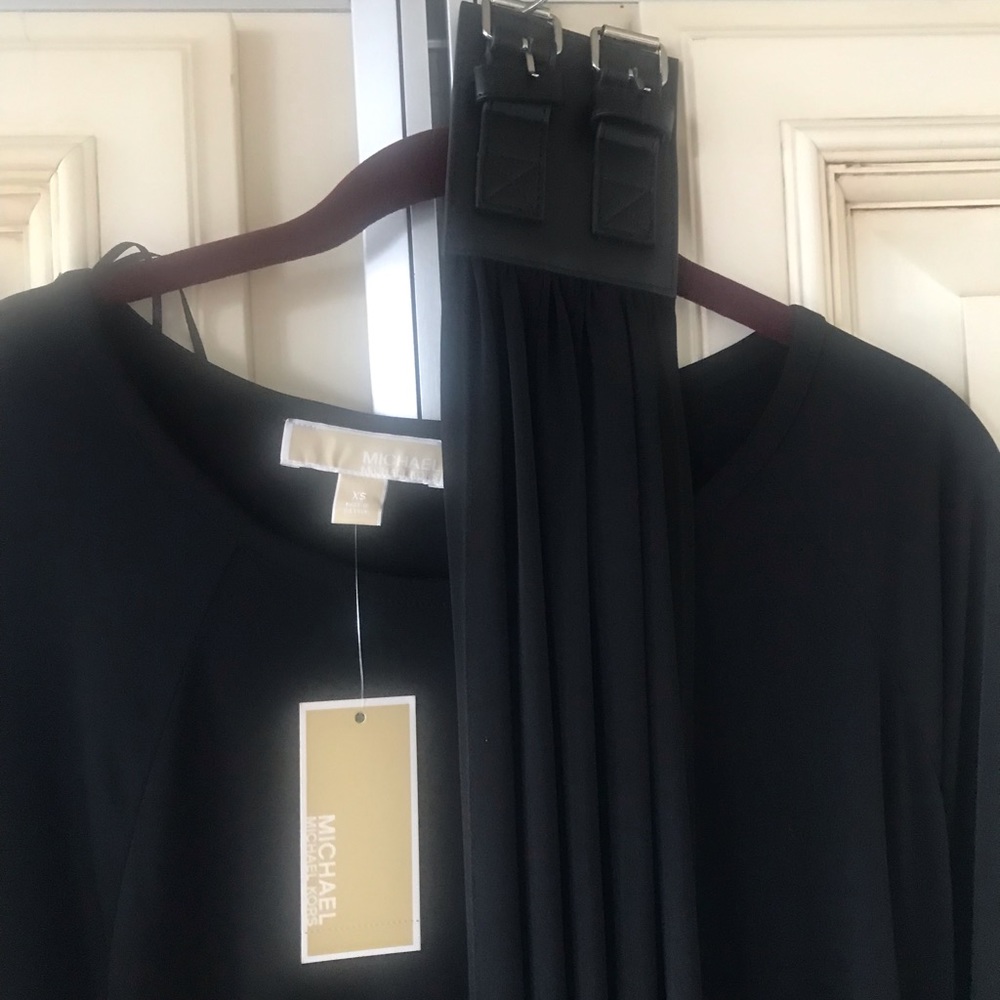 Michael lots black dress w black belt - Picture 4 of 9